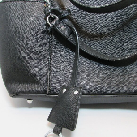 Miztique Satchel Vegan Leather Black Cross-Body, Detachable Strap - Picture 2 of 8